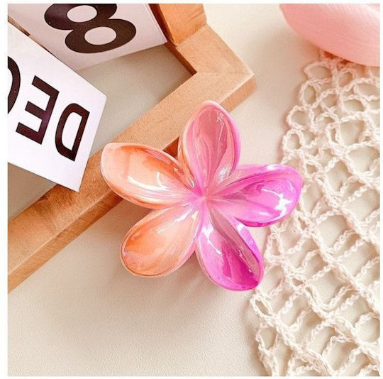 XL Blumen Ombre Haarspange Rosa-Orange 7,5 X 7,5cm Sp381