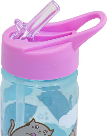 Astra Детска Термос с Сламка Non Spill Тюркоазен 450ml