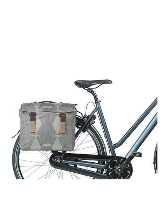Basil Double Rack Bag Basil Elegance Double Pannier Bag Mik 40-49L Mik System Ready to Use Waterproof Chateau Taupe 2024