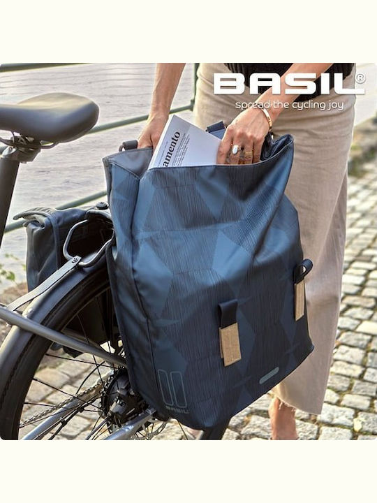 Basil Double Rack Bag Basil Elegance Double Pannier Bag Mik 40-49L Mik System Ready to Use Waterproof Chateau Taupe 2024
