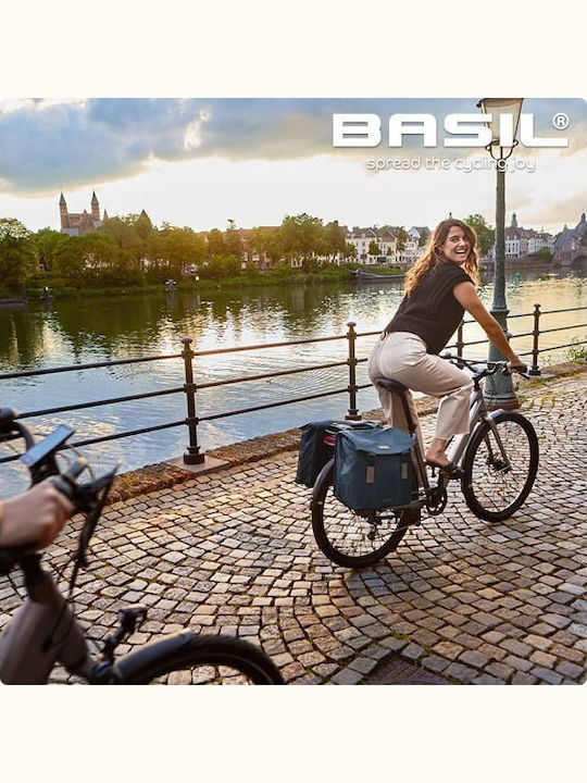 Basil Double Rack Bag Basil Elegance Double Pannier Bag Mik 40-49L Mik System Ready to Use Waterproof Chateau Taupe 2024