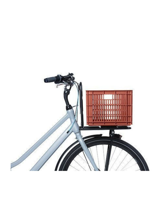 Handlebar Rack Basket Basil Bicycle Crate M 29.5l Recycled Synthetic Terra Red New