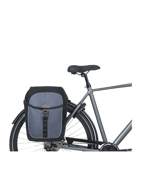 Basil Miles Tarpaulin Doppelter Fahrradtaschen Mik 34l Mik System Bereit Zum Losfahren 100% Wasserdicht Schwarze Schiefer Neu 2025