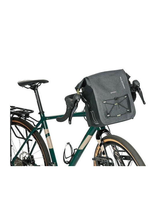 Basil Navigator Storm Kf Handlebar Bag 10-11L Waterproof Gray Black New