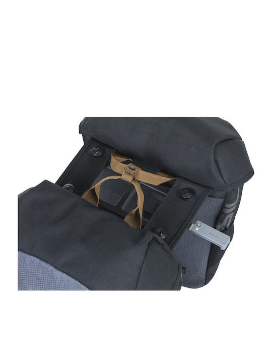 Basil Miles Tarpaulin Double Pannier Bag Mik 34L Mik System Ready to Go 100% Waterproof Black Slate New 2025