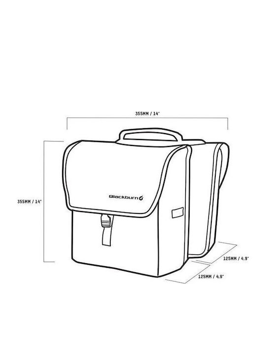 Blackburn Local Saddle Bag Pannier Waterproof 13L Set 2 New 2025