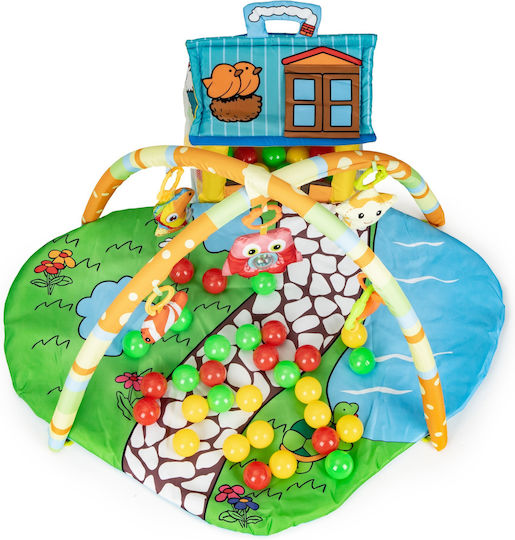 Educational Rug for Children Idealstore Dimensions 95 x 45 x 92 cm Includes Soft Playhouse Rug Toys 30 Coloured Balls Helps Develop Manual Skills