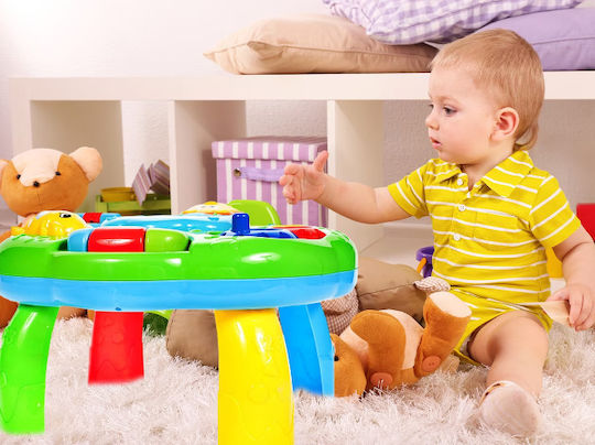 6 In 1 Interactive Table Babies Idealstore Includes Rotating Tools That Play Music Musical Buttons Equipped Sounds Lights Stimulates Visual Motor Development