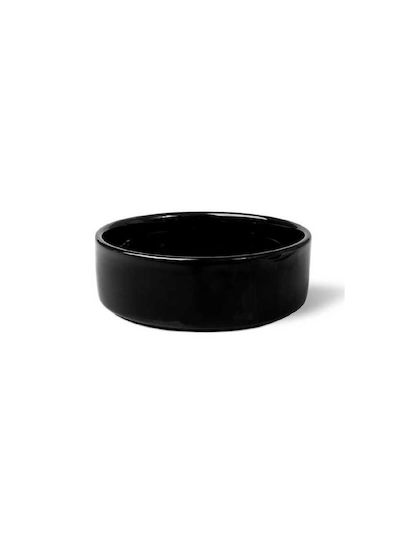 Glee Ceramic Bowl Food & Water for Dog & Cat with Base 1.4lt in Black Color