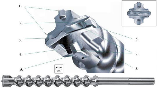 Hikoki Drill with SDS Max Shank 16x540mm