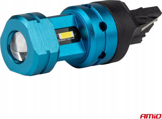 AMiO Λάμπες Αυτοκινήτου & Μοτοσυκλέτας T20 / W21W Canbus LED 6000K Ψυχρό Λευκό 12-24V 2τμχ