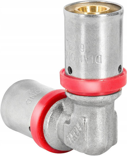 Diamond Cot Dublu Presat Cot Pex-al-pex Alamă 20x20 Fzz-006.20x20.kol-2
