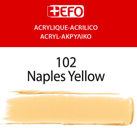 +Efo Acrylic Сет акрилни бои за живопис Naples Yellow 102 120мл 1бр