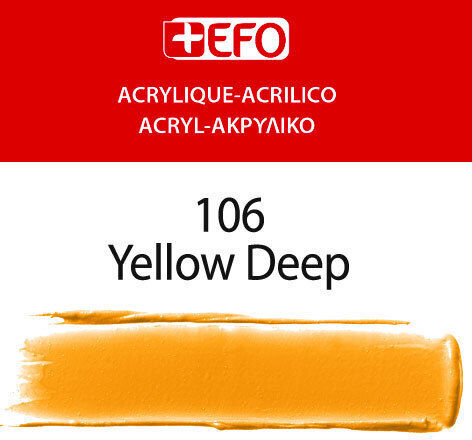 +Efo Ακρυλικό Χρώμα Ζωγραφικής Yellow Deep 106 120ml