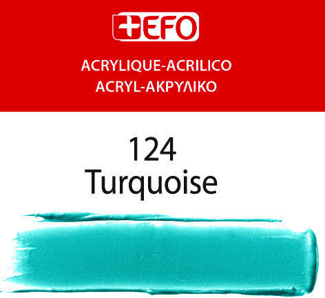 +Efo Acrylic Acrylic Paint Set in Turquoise color 124 Turquoise 120ml 1pcs