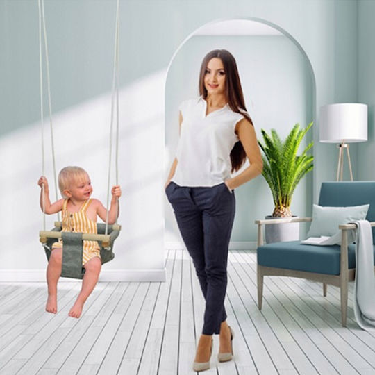 Κούνια με Ζώνη Ασφαλείας Υφασμάτινη