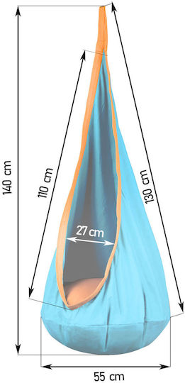 Κούνια Nest Hängend 55x55x55cm Türkis