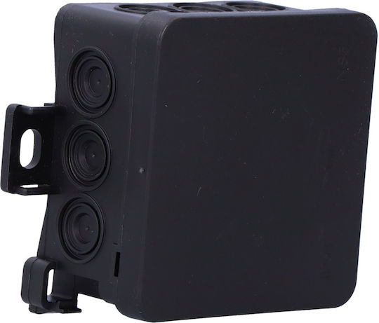 Simet Surface Mounted Electrical Box IP54 in Black Color