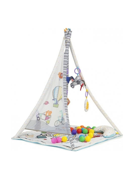 Play Tent Mat 20 Colored Balls Ecotoys Toys Cc8734 Gray