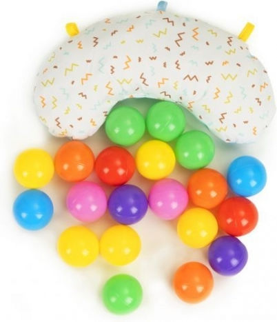 Игрална палатка с постелка и 20 цветни топки Ecotoys играчки Cc8734 сива