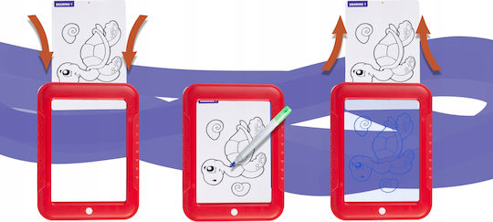 Magic Pad LCD Grafiktablett Idealstore Abmessungen 25,5 x 19,5 cm Multitasking Mehrfarbige Blinklichter Farbige Stifte 30 Vorlagen Tablet-Ständer Bildschirmreiniger