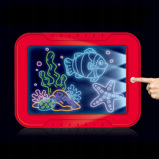 Magic Pad LCD Grafiktablett Idealstore Abmessungen 25,5 x 19,5 cm Multitasking Mehrfarbige Blinklichter Farbige Stifte 30 Vorlagen Tablet-Ständer Bildschirmreiniger