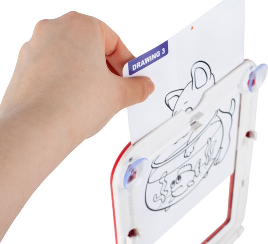 Magic Pad LCD Grafiktablett Idealstore Abmessungen 25,5 x 19,5 cm Multitasking Mehrfarbige Blinklichter Farbige Stifte 30 Vorlagen Tablet-Ständer Bildschirmreiniger
