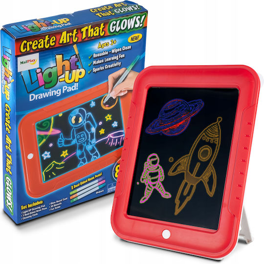 Magic Pad LCD Grafiktablett Idealstore Abmessungen 25,5 x 19,5 cm Multitasking Mehrfarbige Blinklichter Farbige Stifte 30 Vorlagen Tablet-Ständer Bildschirmreiniger