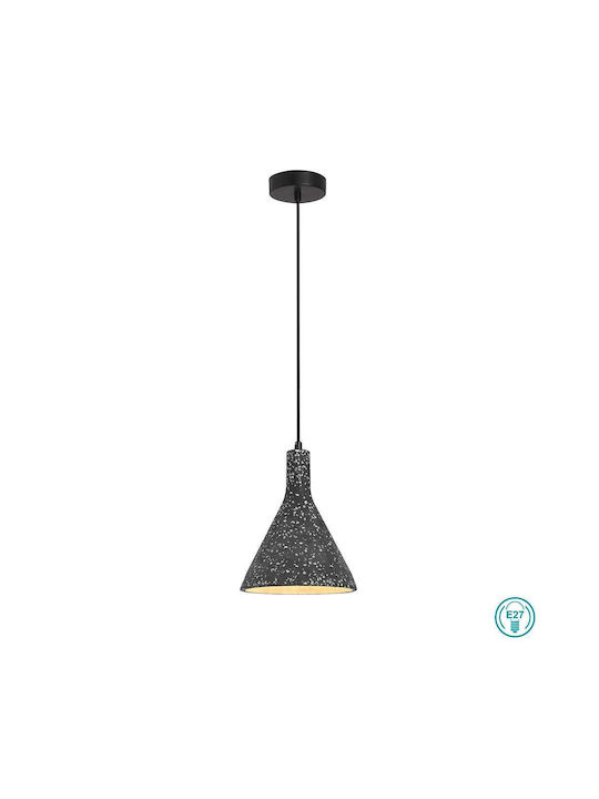 Viokef Hängelampe Schwarz Schiene mit Fassung E27 17x200x20cm.