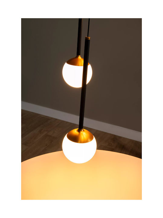 Lucide Lightning Calina Κρεμαστό Φωτιστικό Μαύρο LED με Θερμό Λευκό Φως 42x42εκ.