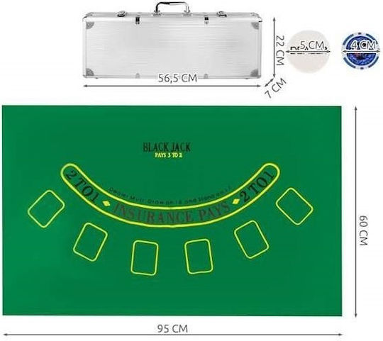 Set 500 Poker Chips 13gr in Suitcase