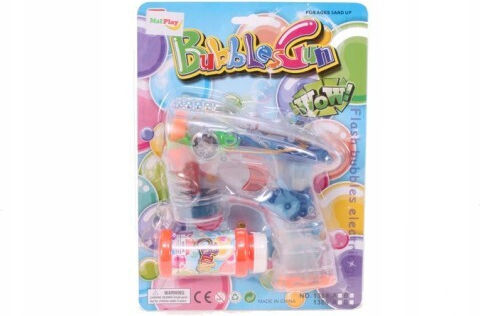 Pistol cu Bule de Săpun Idealstore Efecte Sonore și Luminoase Bule de Săpun Multicolore Include Lichid pentru Bule Elemente Durabile și Sigure