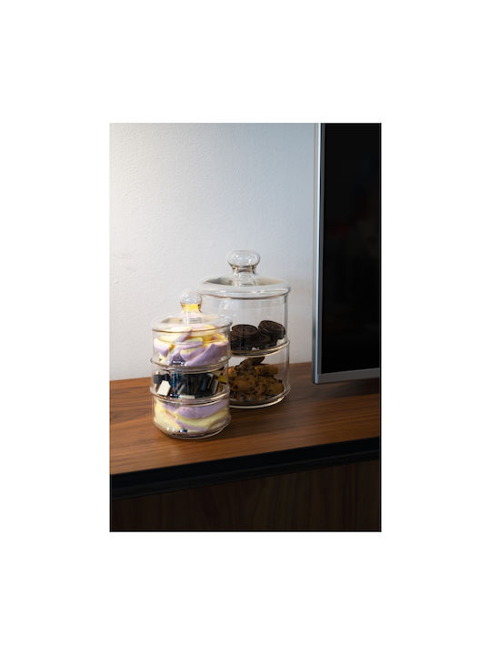 Alpina Appliances Allgemeine Verwendung Lebensmittelglas mit Deckel Transparent 16x16x28cm 1Stück