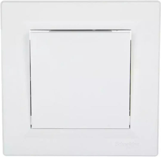 Schneider Electric Recessed Wall Switch Lighting One-Way with Frame White