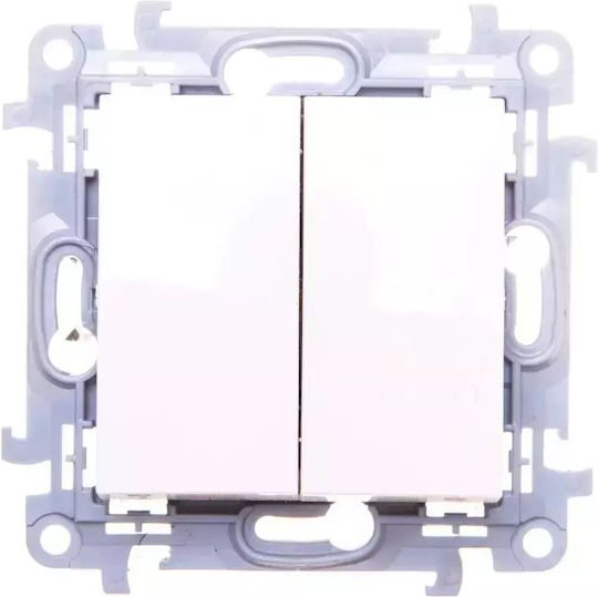 Kontakt-Simon Waterproof Recessed Wall Switch Two-Way without Frame White