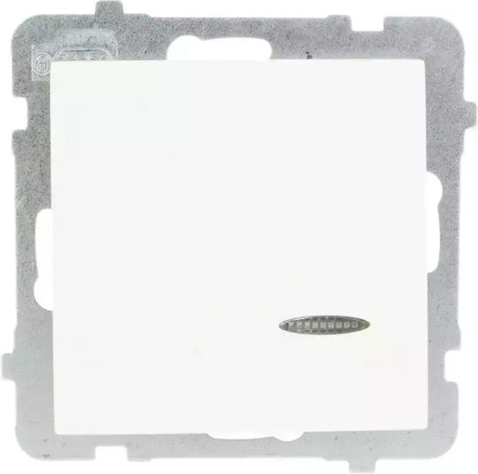 Ospel Recessed Wall Switch Lighting One-Way without Frame Ecru