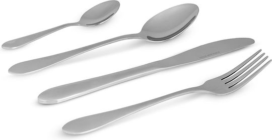 Alpina Appliances Σετ Μαχαιροπίρουνα Ανοξείδωτα Ασημί 16τμχ