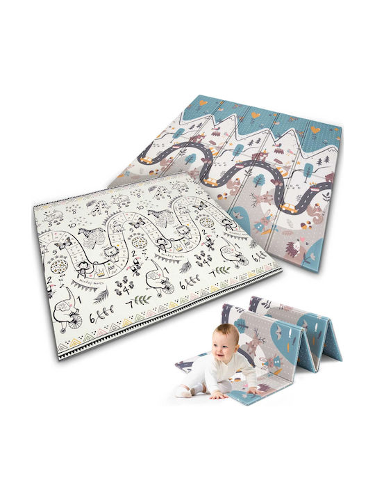 First Steps Folding Mat Dual-Sided Foam Idealstore Size 200 X 180 X 1 Heat Resistant Anti-Slip System Warm Prints Easy to Maintain