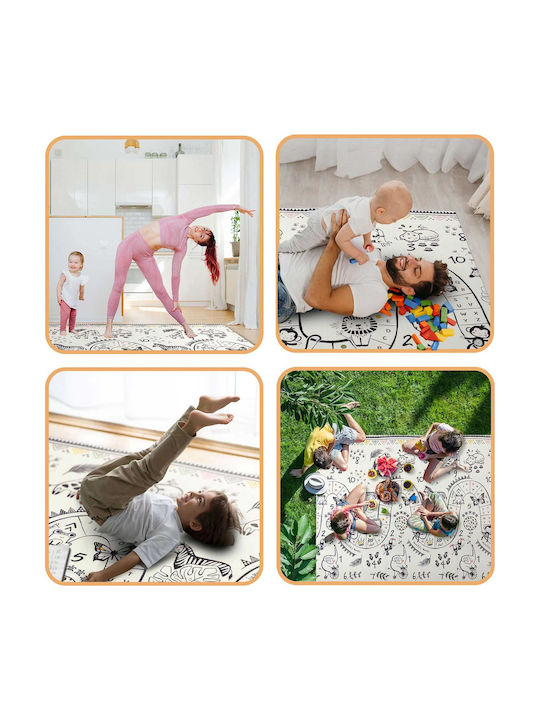 First Steps Folding Mat Dual-Sided Foam Idealstore Size 200 X 180 X 1 Heat Resistant Anti-Slip System Warm Prints Easy to Maintain