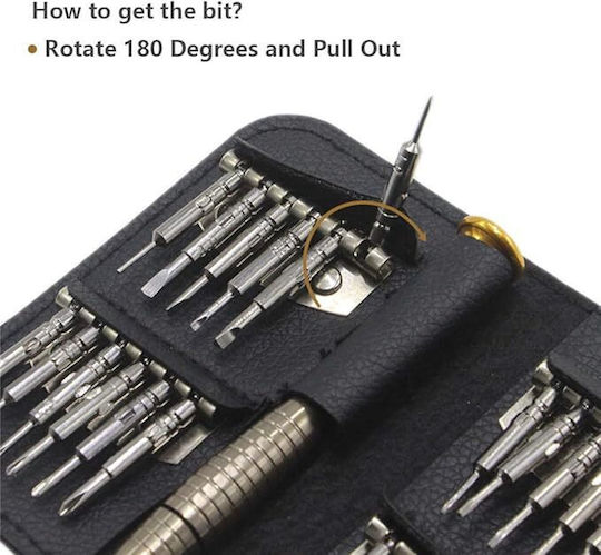 Idealstore 25 In 1 Precision Screwdriver Set Torx Phillips Slotted Pentalobe Triangle Triwing Point Screwdrivers Smartphone Tablet Pc Laptop Camera Repairs Magnetic Tips