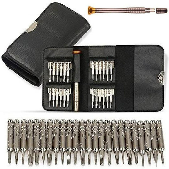 Idealstore 25 In 1 Precision Screwdriver Set Torx Phillips Slotted Pentalobe Triangle Triwing Point Screwdrivers Smartphone Tablet Pc Laptop Camera Repairs Magnetic Tips