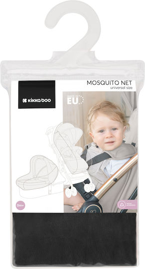 Kikka Boo Mosquito Net for Stroller Tulle 31108040091 with Elastic Black 120x120x52cm