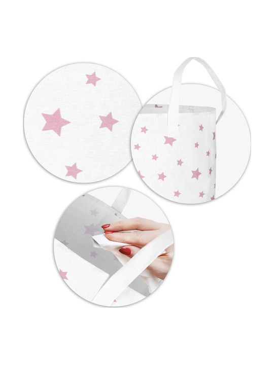 Kinder Wäschekorb aus Stoff Weiß 60x35cm 1Stück