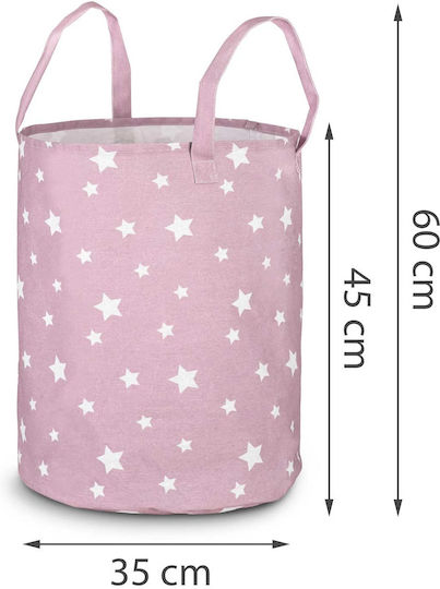 Cutie de Jucării pentru Copii din Țesătură Roz 60x35cm 1buc