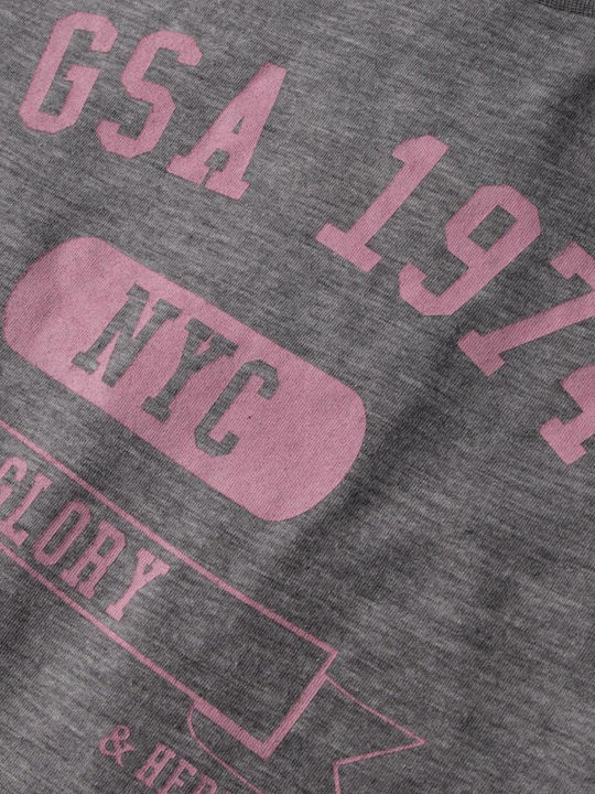 Παιδικό T-shirt Γκρι Basic Graphic 88-3713 Grey