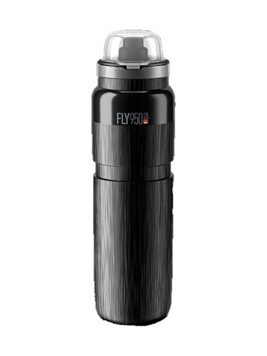 Elite Παγούρι Πλαστικό Ποδηλάτου 950ml Μαύρο