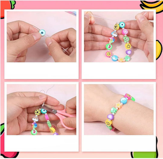 Schmuckperlen-Set Idealstore Enthält 480 Bunte Elemente in Verschiedenen Formen Transparenter Faden Hakenclips Schmuck Ohrringe Aufbewahrungsbox Fördert Manuelle Fähigkeiten
