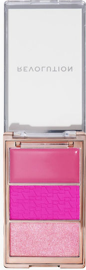 Revolution Beauty Blush Icon Paletă cu Fard Obraz Hot Pink Flag 9.8gr