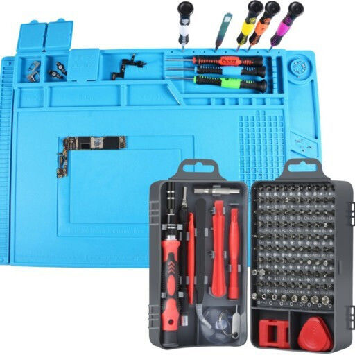 Precision Screwdriver Set Idealstore 110 In 1 Chromium Vanadium Material Magnetizer Suction Cup Tweezers Double-sided Case Repairing Electronic Devices Optics Watchmaking