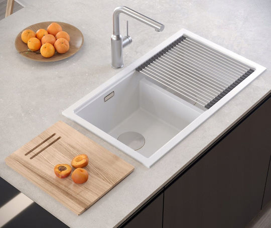 GraniteQ Υποκαθήμενος Inox Μ76xΠ45cm